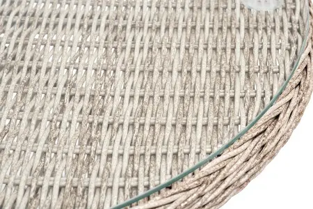 Комплект садовой мебели из искусственного ротанга 4SiS Эспрессо–80 R (стол и 2 кресла), бежевый цвет