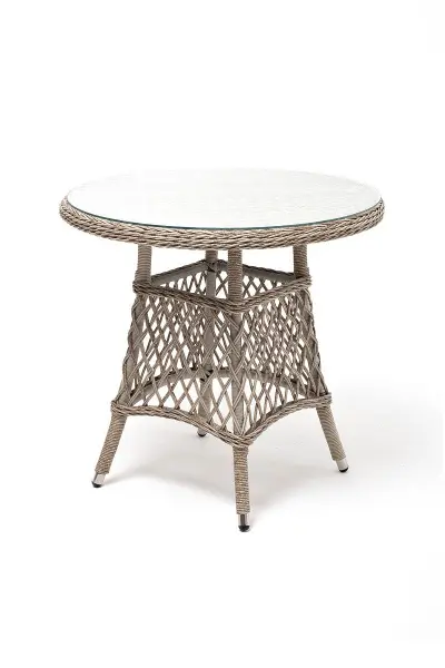 Комплект садовой мебели из искусственного ротанга 4SiS Эспрессо–80 R (стол и 2 кресла), бежевый цвет