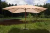 Уличный зонт для кафе и дачи от солнца Неаполь 3,0x3,0м, бежевый