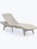 Шезлонг Keter Pacific, white 197x75x40 см