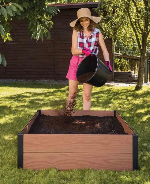 Грядка для растений Keter Maple Square, brown