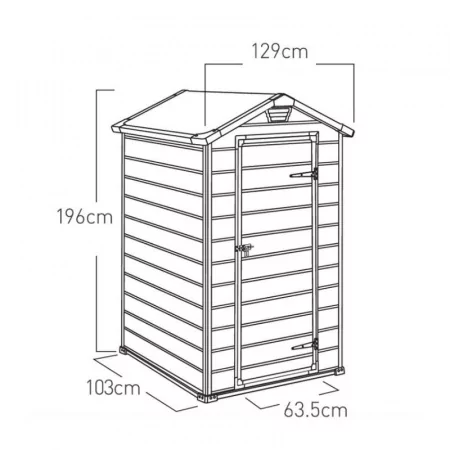 Сарай пластиковый Keter Manor 4x3' ft, серый