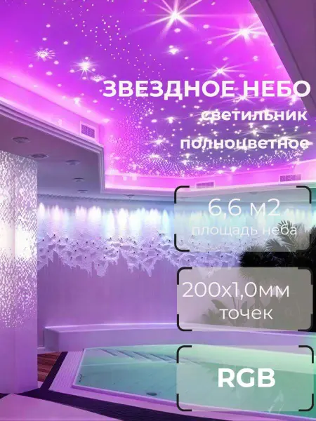 Оптоволоконный комплект "звездное небо" Premier ST RGB 200x1