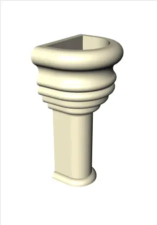 Курна армированная с пьедесталом КП-2 400х300х700мм