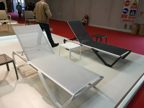 Уличный шезлонг алюминиевый Papatya Wave, antracite, 191 х 71 x 30 см.
