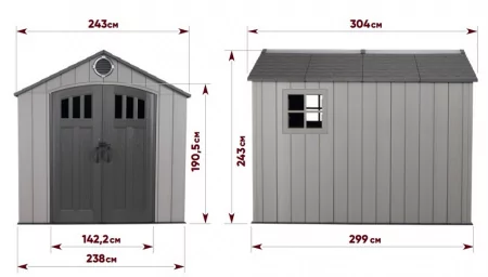 Пластиковый сарай WoodLook LifeTime 244 x 305 см, 60295