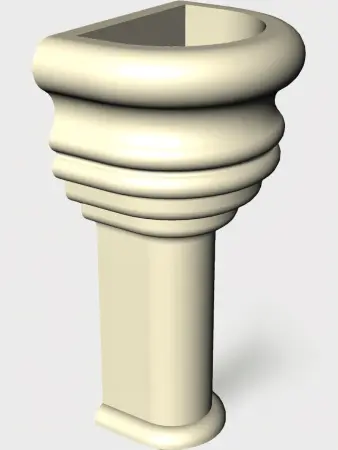 Курна армированная с пьедесталом КП-2 400х300х700мм