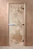 Дверь для сауны DoorWood Березка, 800мм х 1900мм, без порога, прозрачная, коробка ольха