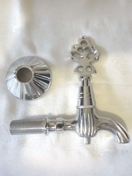 Кран латунный для хамама, цвет хром, 132