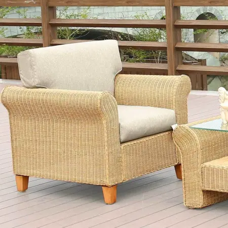 Комплект плетеной мебели из искусственного ротанга AFM-4018A Beige - 2 кресла, столик и диван