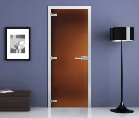 Дверь стеклянная межкомнатная MaybahGlass Premium CP04, 800х2000, бронза матовая
