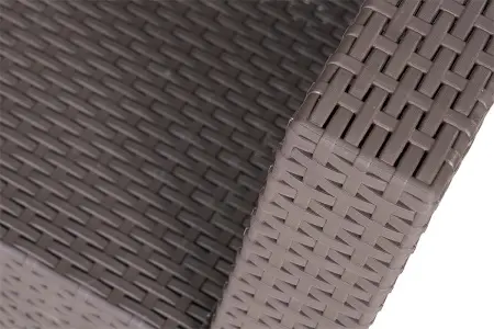 Комплект пластиковой мебели под ротанг для активного отдыха дома B:Rattan Arizona 4 Set, коричневый - 2х местный диван, столик и 2 кресла