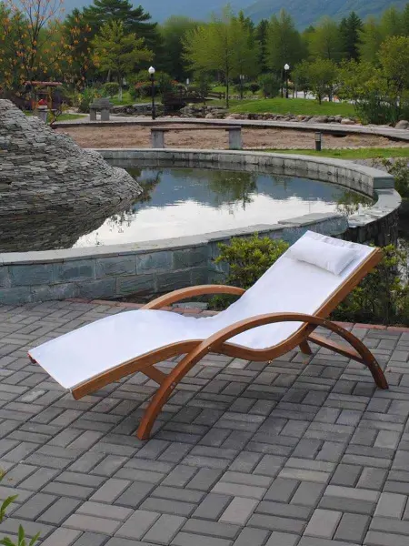 Шезлонг-лежак "Malta" AFM-503C White 160х70x68 см. 