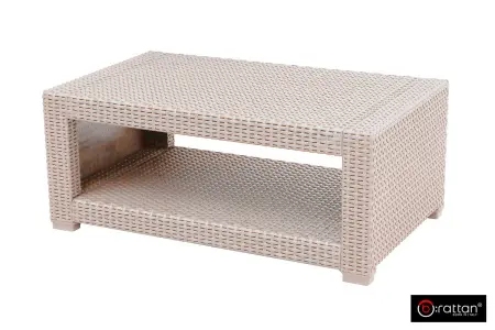 Пластиковая мебель B:Rattan Premium на 4 персоны, цвет серый с синими подушками - диван, 2 кресла и столик