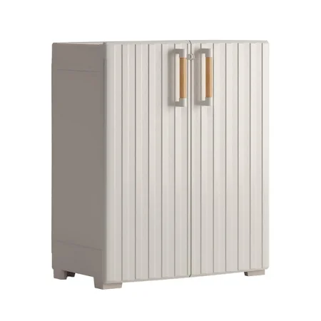 Пластиковый шкаф Armadio Groove Basso DP/DS Keter PAL.H.200, sand/beige, 17212375