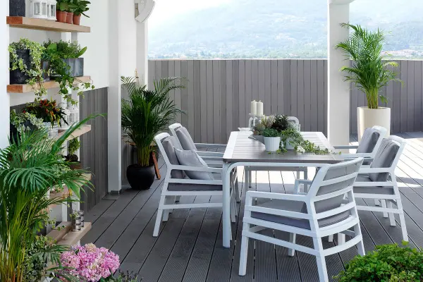 Стол садовый раздвижной Nardi Rio 210, белый