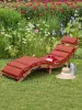 Лежак шезлонг садовый складной AFM-803A Beige-Terracotta, бежевый коричневый,180 х 54 x 68 см. 