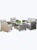 Комплект садовой мебели из искусственного ротанга AFM-805B Beige/Dark beige