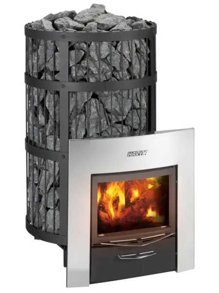 Печка камин для бани и сауны Harvia Legend 300, WK300LD, корпус корзина для камней