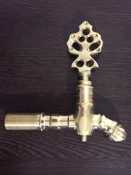 Кран латунный для хамама, цвет латунь, 05