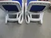 Пластиковый пляжный шезлонг Nardi Alfa, white/blue, белый с голубым, 194 x 85 x 71 см