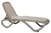 Пляжный пластиковый Шезлонг Nardi Omega, tortora/tortora, бежевый, 194 x 91 x 69 см