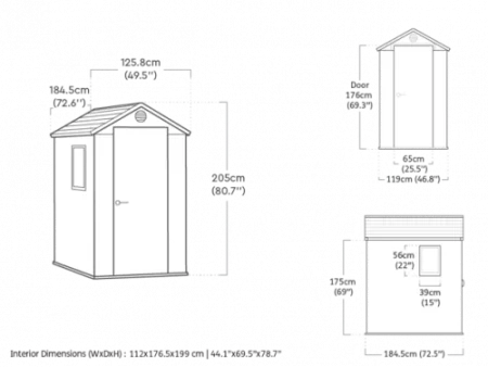 Пластиковый хозблок сарай Keter Darvin 4x6 ' ft, green