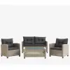 Комплект садовой мебели из искусственного ротанга AFM-805B Beige/Dark grey