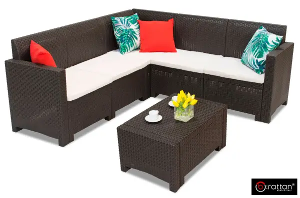 Комплект садовой мебели B:Rattan Nebraska Corner Set, wenge