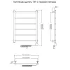 Электрический полотенцесушитель Classic-BR-1000/500, цвет бронза