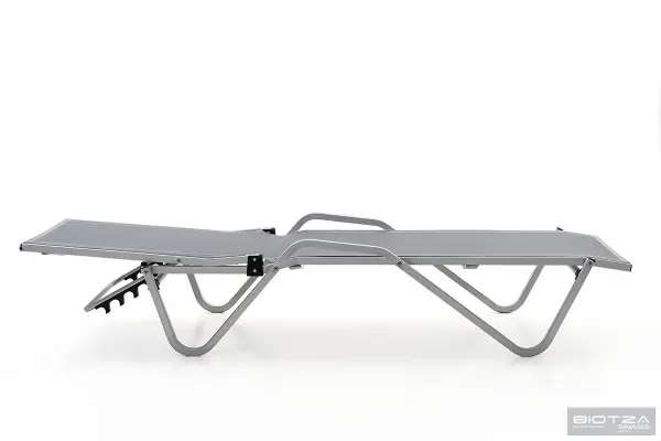 Уличный шезлонг складной алюминиевый Biotza Hera, gray серый, 198 х 67 x 33 см. 