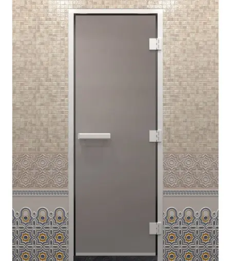 Дверь для турецкой парной DoorWood 710мм х 1900мм, без порога, стекло сатин