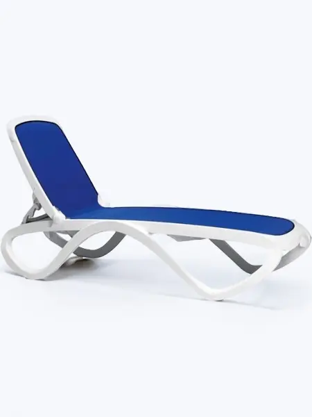 Пластиковый пляжный шезлонг Nardi Omega, цвет голубой, 194 x 91 x 69 см