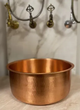 Таз для получения пены медный без ручек диаметр 40см, ЕМ-15