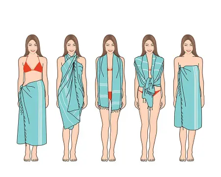 Пештемаль Султан premium цвет желтый 95х180 см.