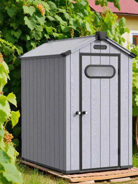 Пластиковый серый сарай Black Fox Summit 2,3 м², grey