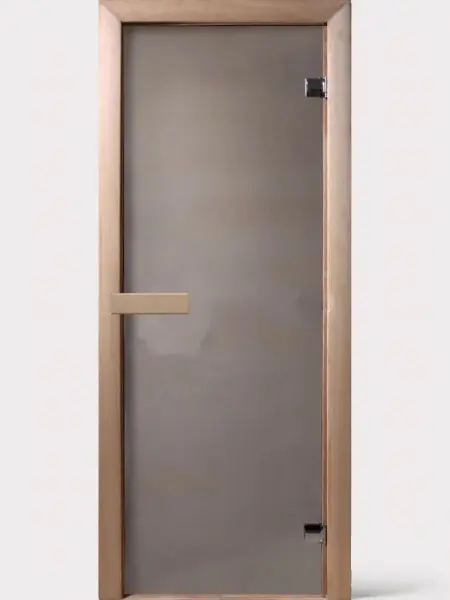 Дверь DoorWood для бани, 700 х 1900 мм, без порога сатин, коробка хвоя