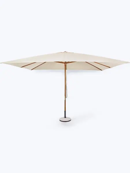 Большой садовый зонт для кафе и дачи Неаполь 3,0x4,0м, бежевый