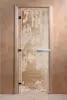 Дверь для сауны DoorWood Березка, 800мм х 2000мм, без порога, прозрачная, коробка ольха