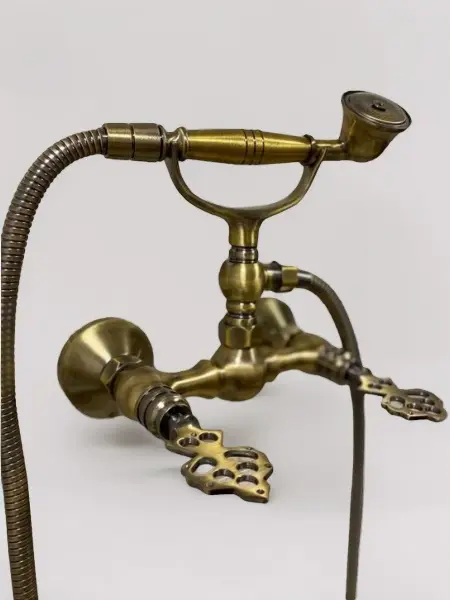 Смеситель латунный с лейкой для хамама Османский, цвет бронза, 049/148