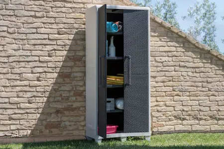 Пластиковый шкаф Toomax Santorini XL (4 полки), антрацит