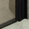 Душевая дверь на длинной петле MaybahGlass, черный профиль, стекло прозрачное бронза