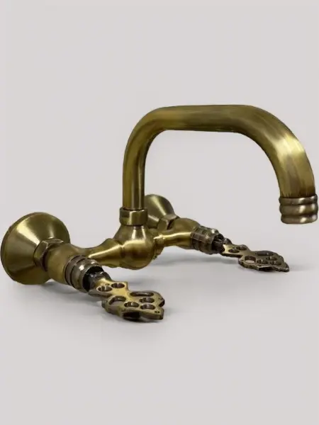 Смеситель латунный для хамама Османский, цвет бронза, 049