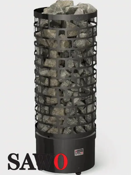 Электрическая печь Sawo Aries Round ARI6-120NS-P, Black, без пульта в интернет-магазине WellMart24.com
