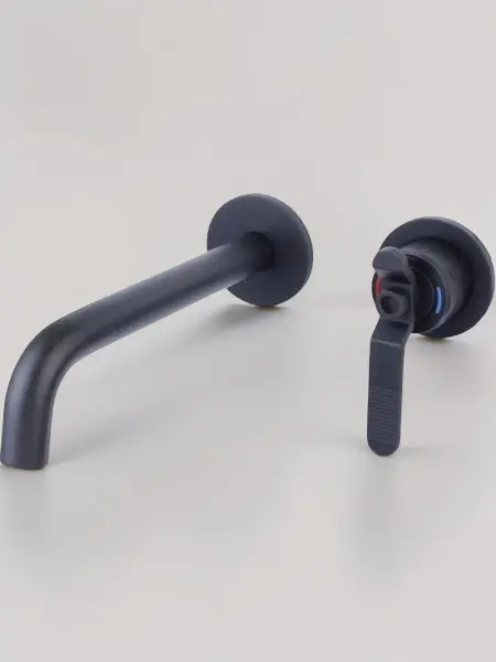 Смеситель для раковины настенный 1760'S, цвет черный матовый, 5530SB