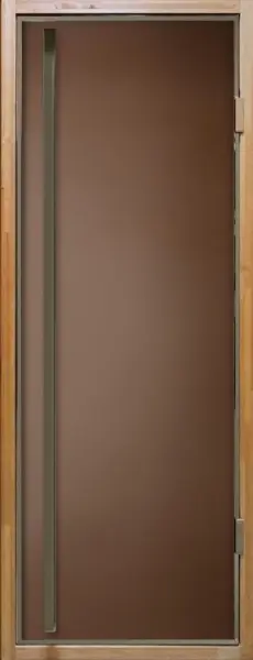 Дверь для сауны DoorWood Престиж Flash Royal, 700мм х 1900мм, порог, бронза матовая, коробка ольха