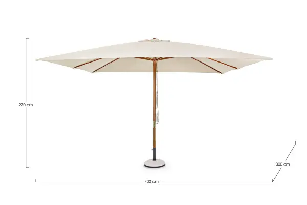 Зонт для кафе Неаполь 3,0x4,0м, бежевый
