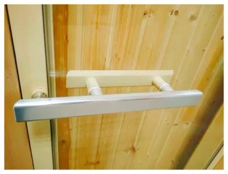 Дверь для сауны DoorWood Эталон, 800 х 2000 мм, без порога, прозрачное, коробка осина