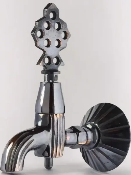 Кран медный для хамама, цвет черненая медь, 04PR