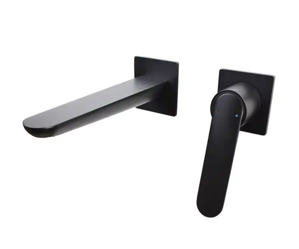 Смеситель встраиваемый для раковины АЙКОН, цвет черный, 7006CB